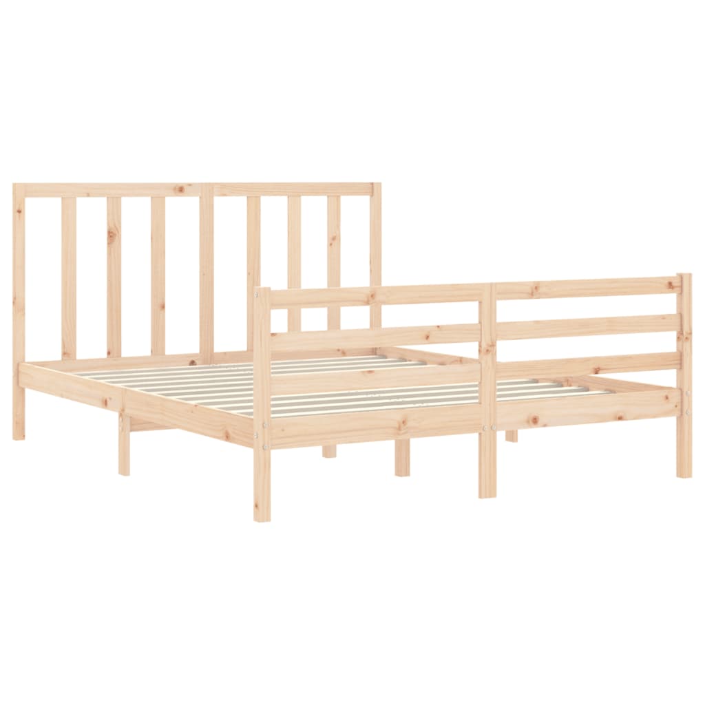 Bed Frame Without Mattress Solid Wood Pine