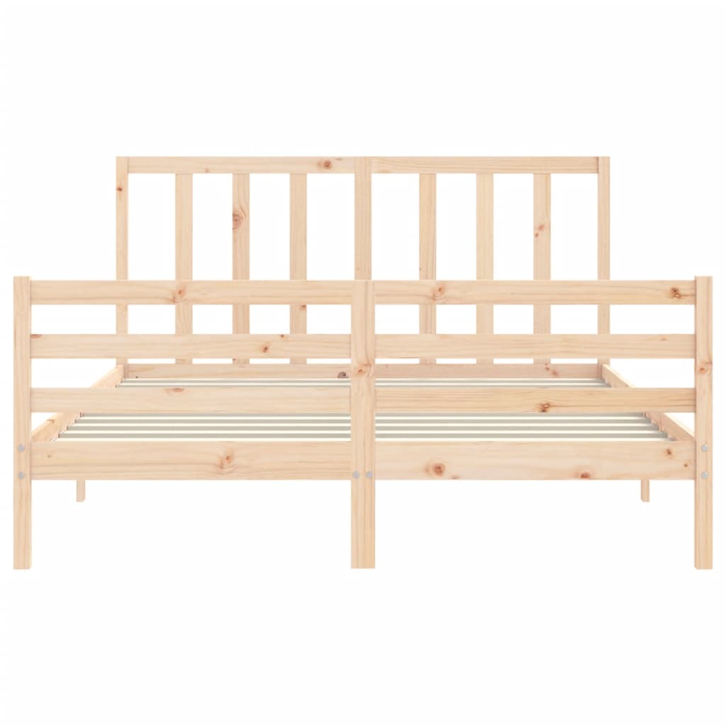 Bed Frame Without Mattress Solid Wood Pine