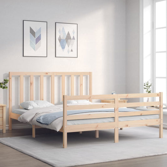 Bed Frame Without Mattress Solid Wood Pine