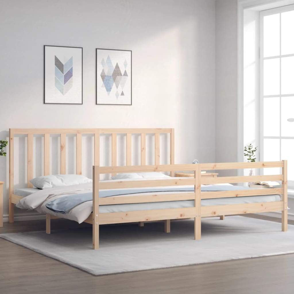 Bed Frame Without Mattress Solid Wood Pine