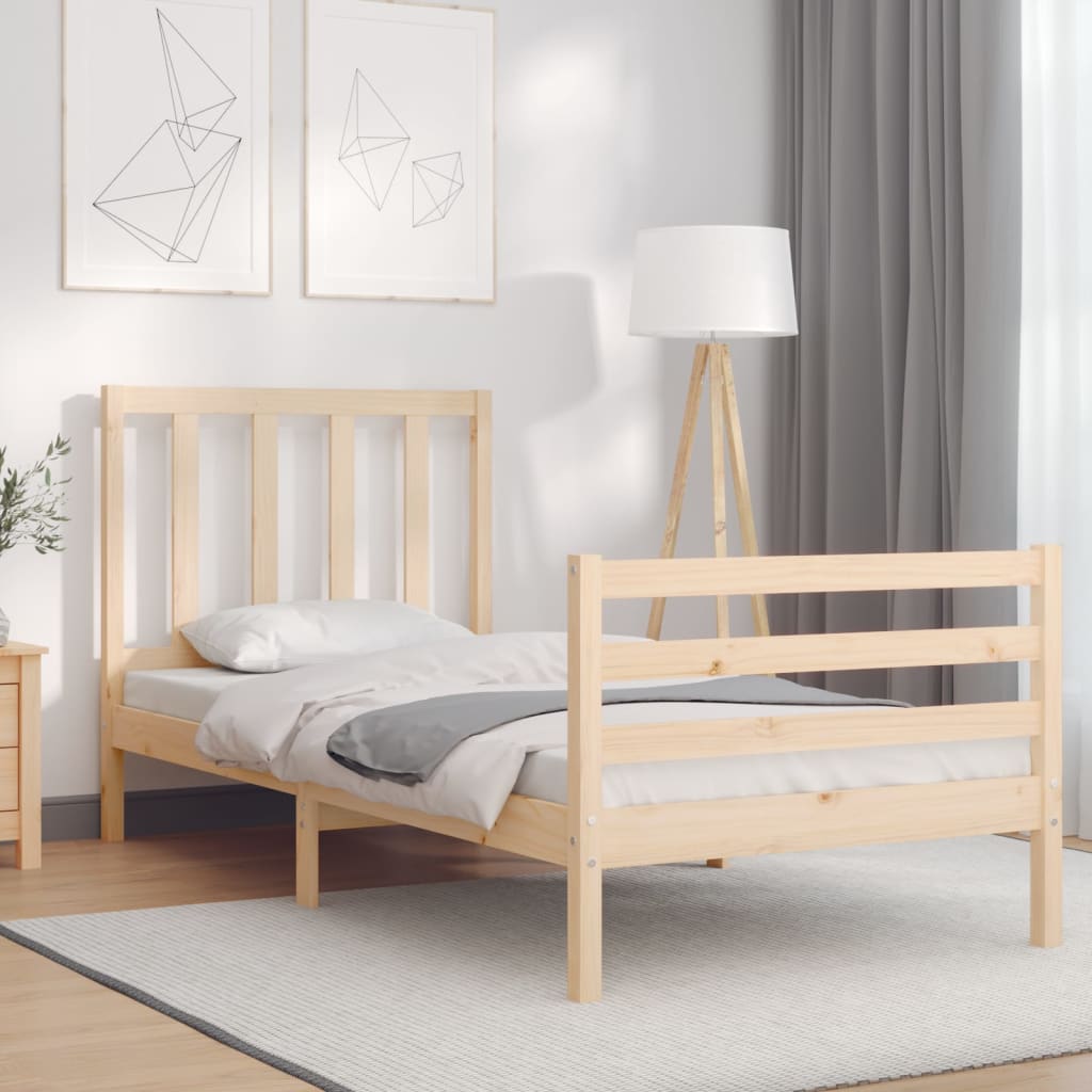 Bed Frame Without Mattress Solid Wood Pine
