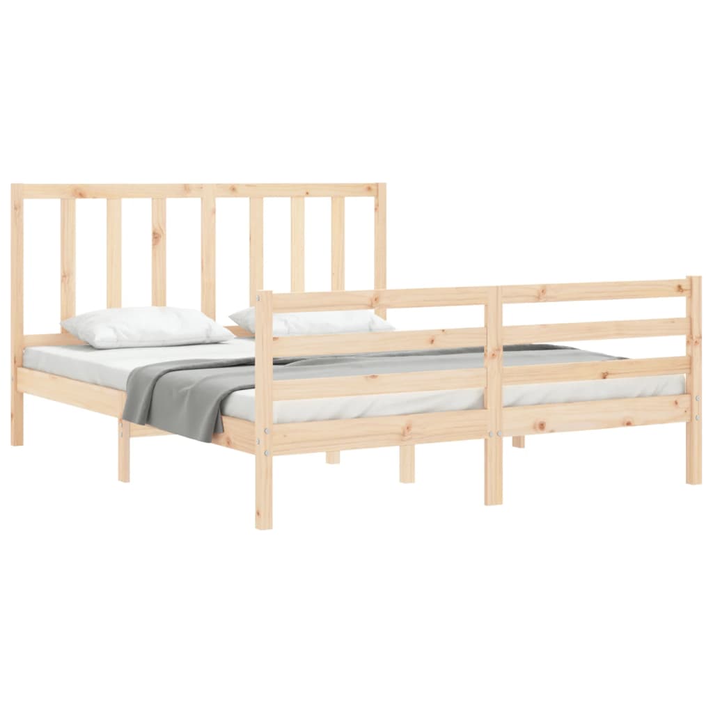 Bed Frame Without Mattress Solid Wood Pine