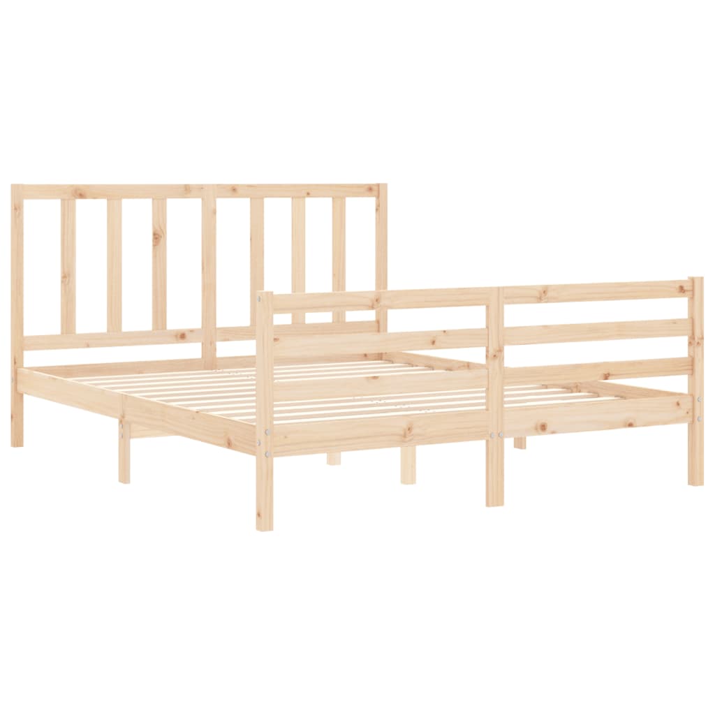 Bed Frame Without Mattress Solid Wood Pine