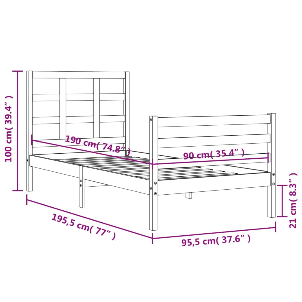 Bed Frame Without Mattress Solid Wood