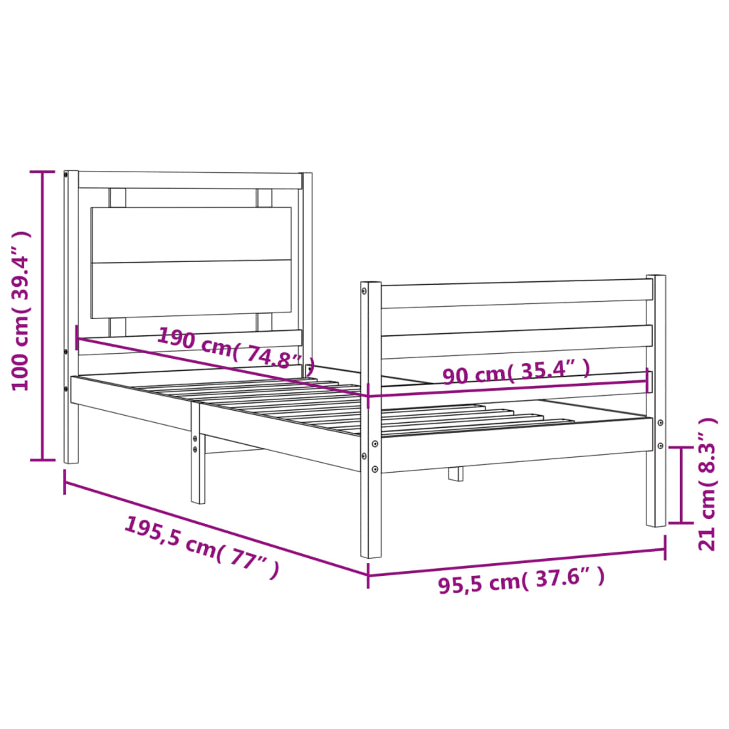 Bed Frame Without Mattress Solid Wood