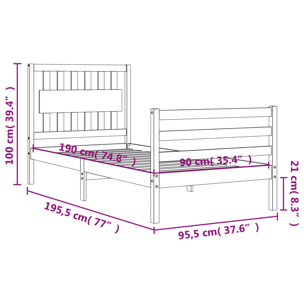 Bed Frame Without Mattress Solid Wood