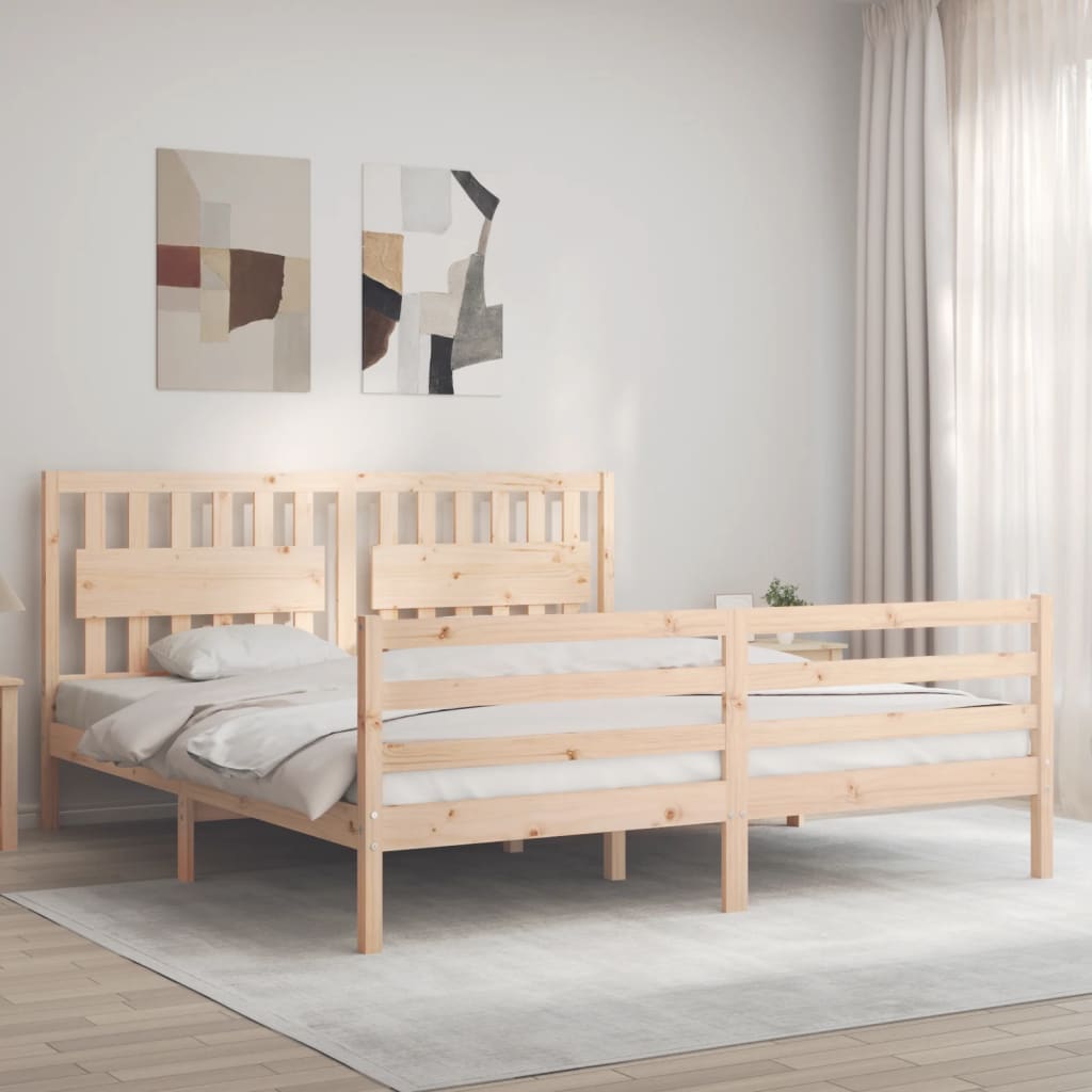 Bed Frame Without Mattress Solid Wood