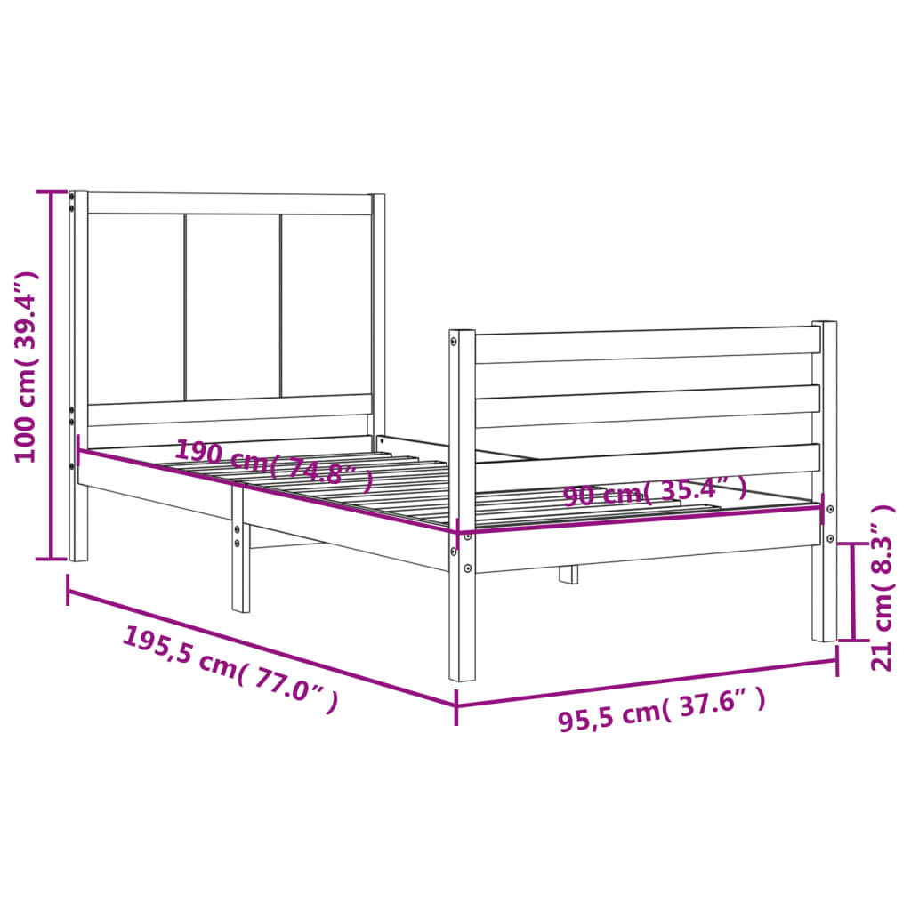 Bed Frame Without Mattress Solid Wood