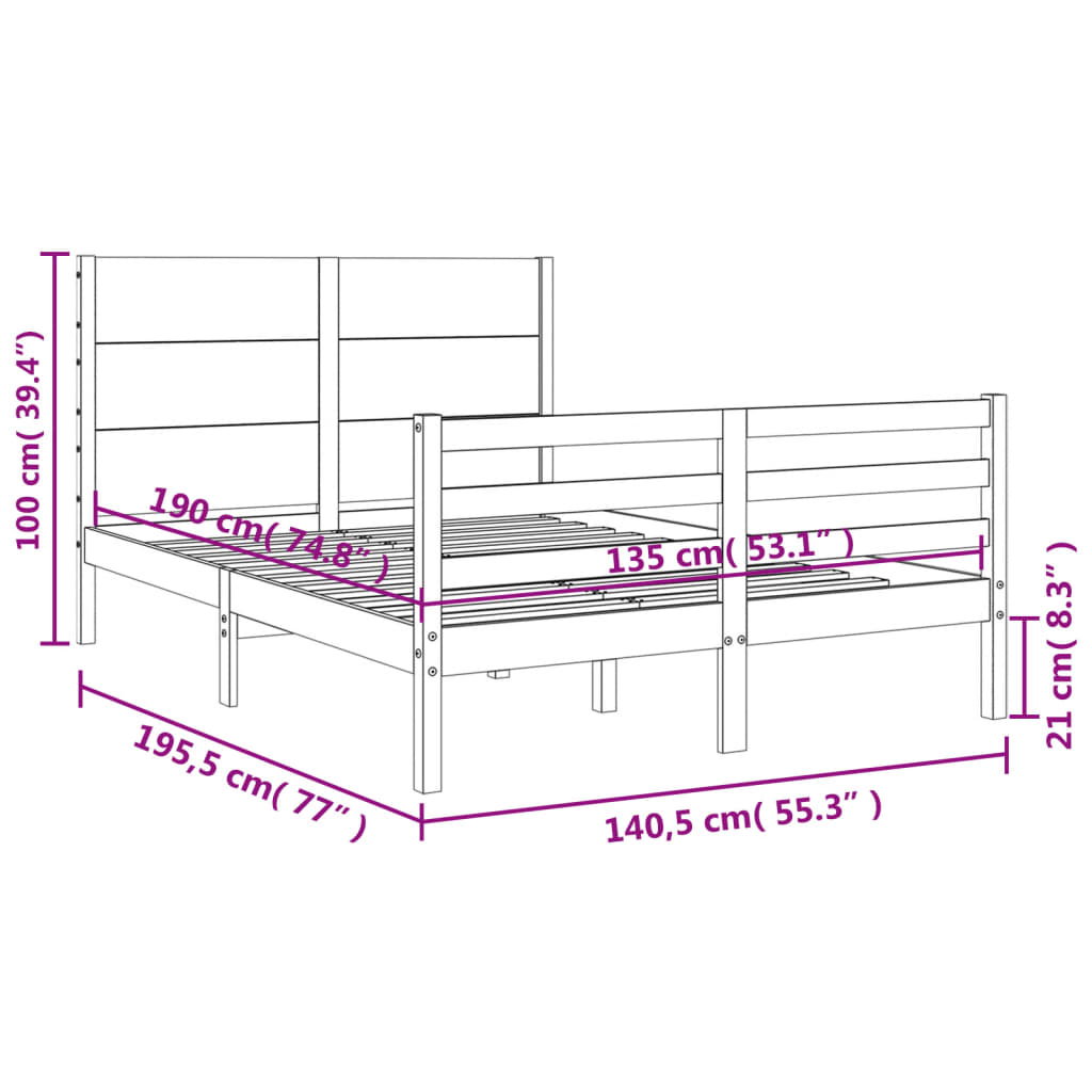 Bed Frame Without Mattress Solid Wood
