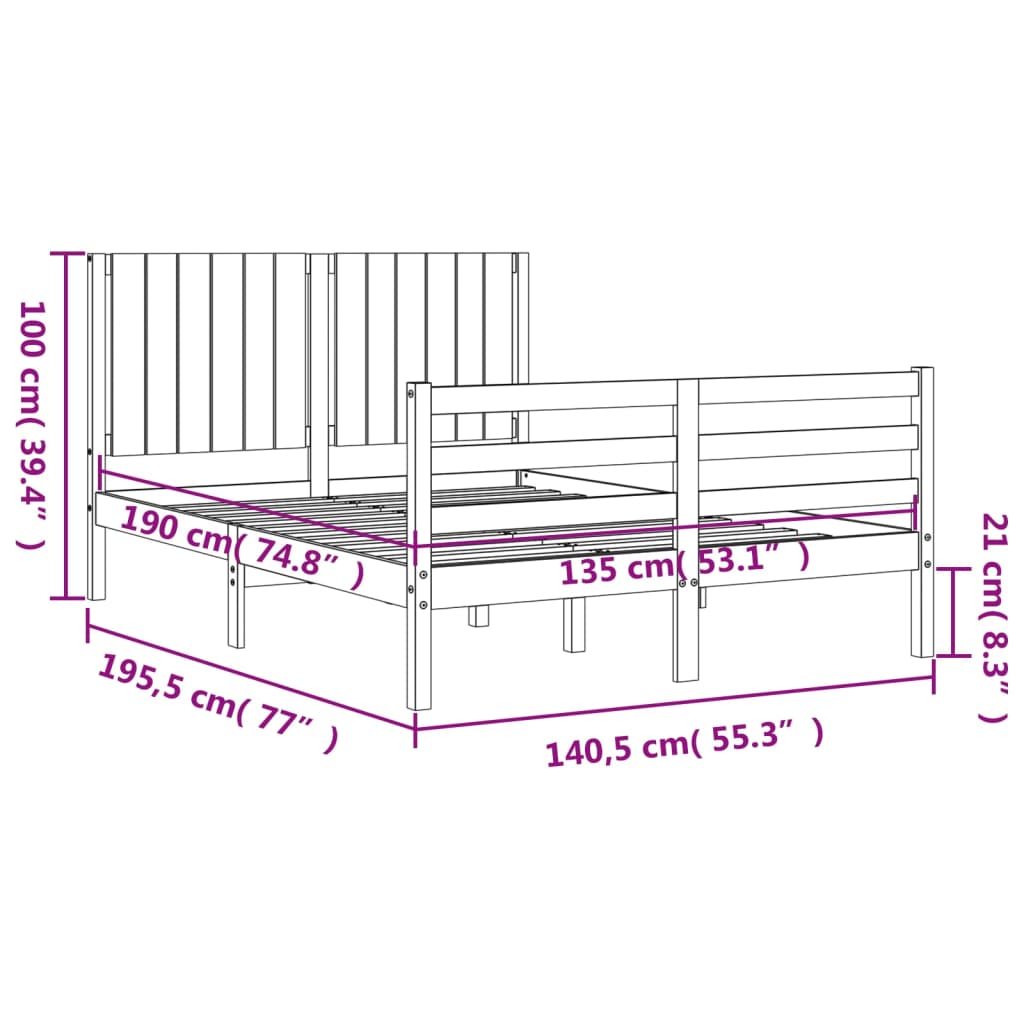 Bed Frame Without Mattress Solid Wood