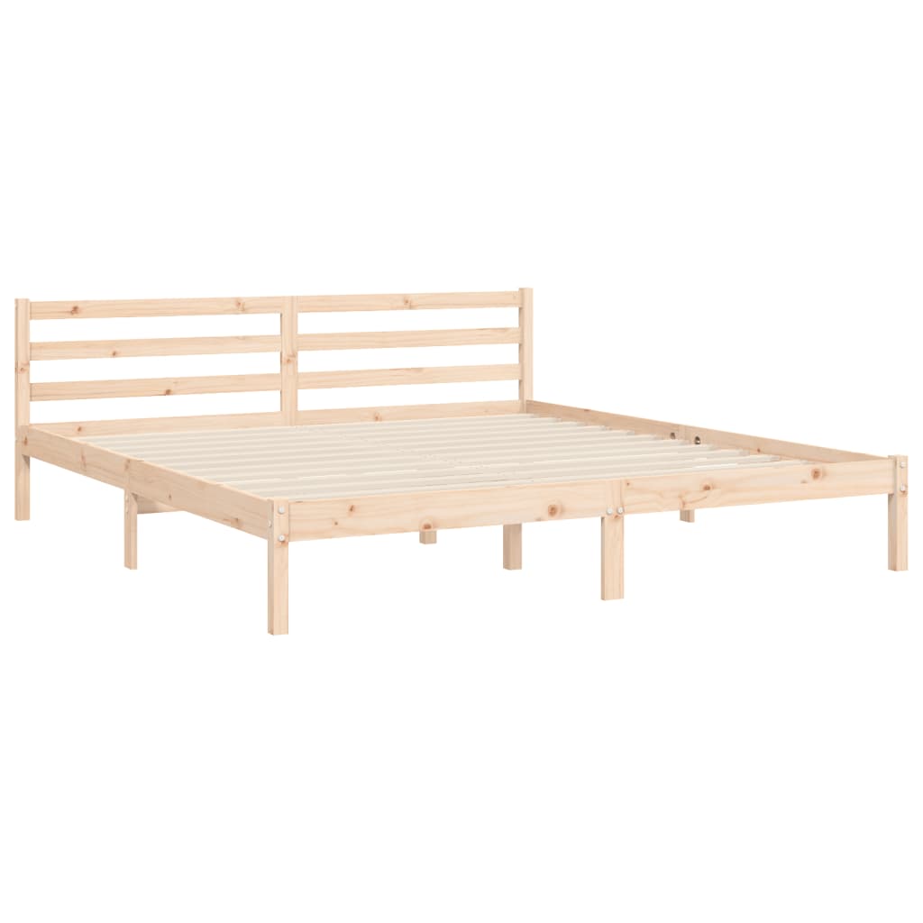 Bed Frame Without Mattress 183X203 Cm King Solid Wood