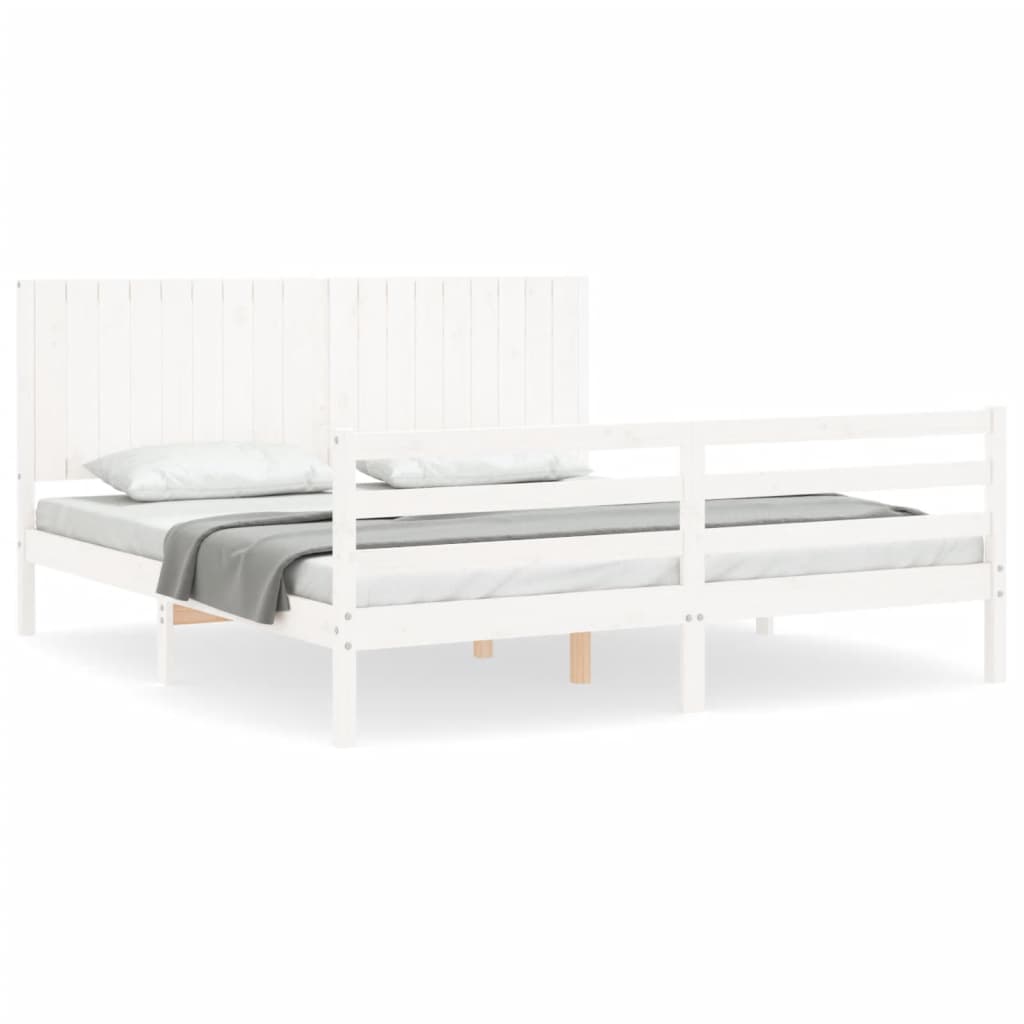 Bed Frame Without Mattress 183X203 Cm King Solid Wood