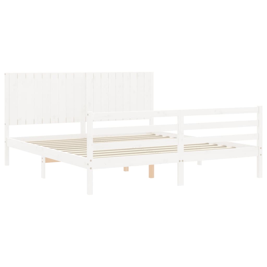 Bed Frame Without Mattress 183X203 Cm King Solid Wood