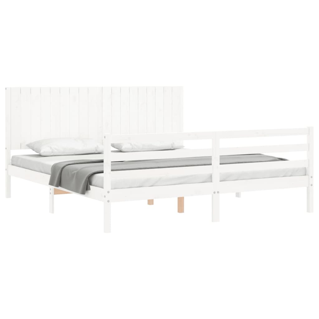 Bed Frame Without Mattress 183X203 Cm King Solid Wood