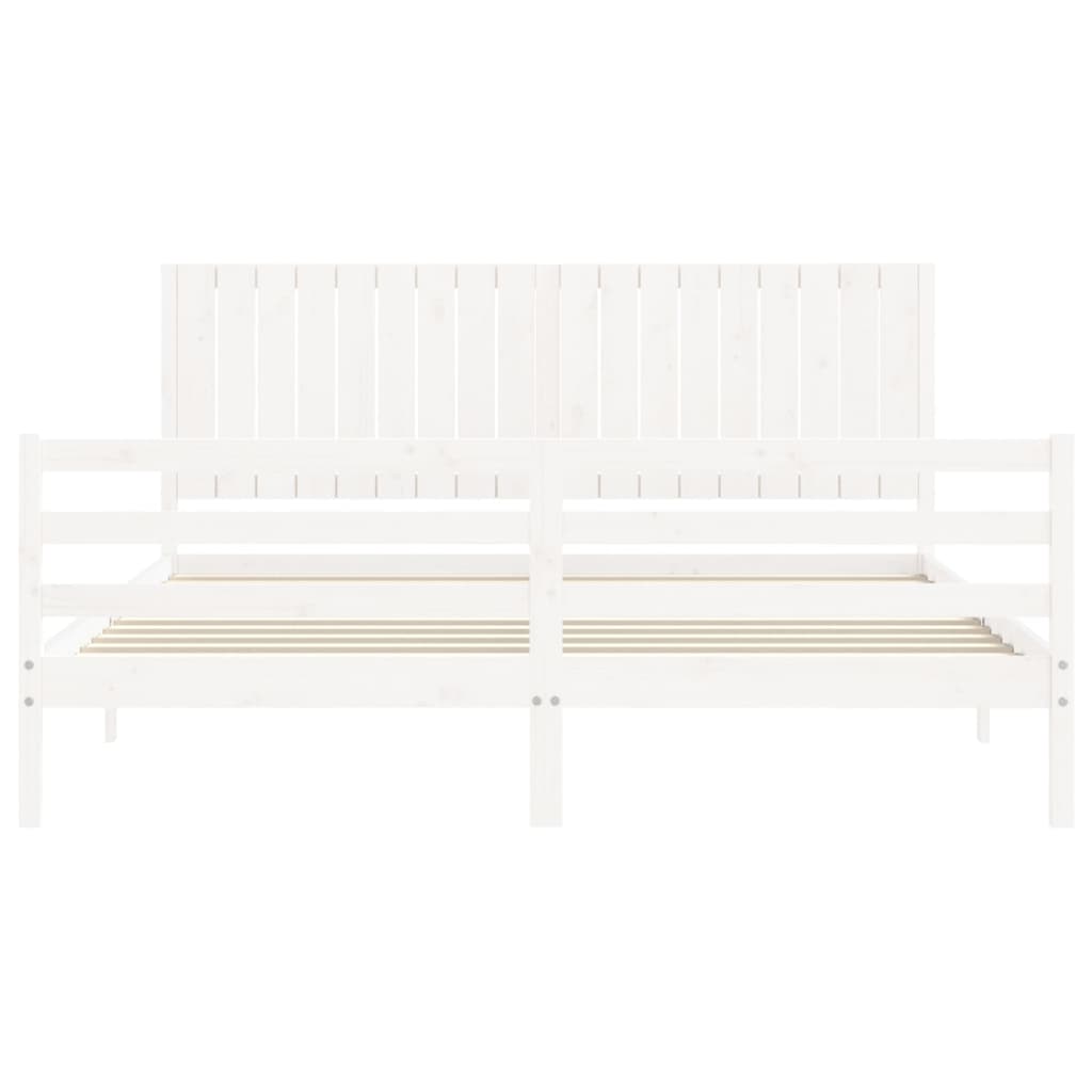 Bed Frame Without Mattress 183X203 Cm King Solid Wood