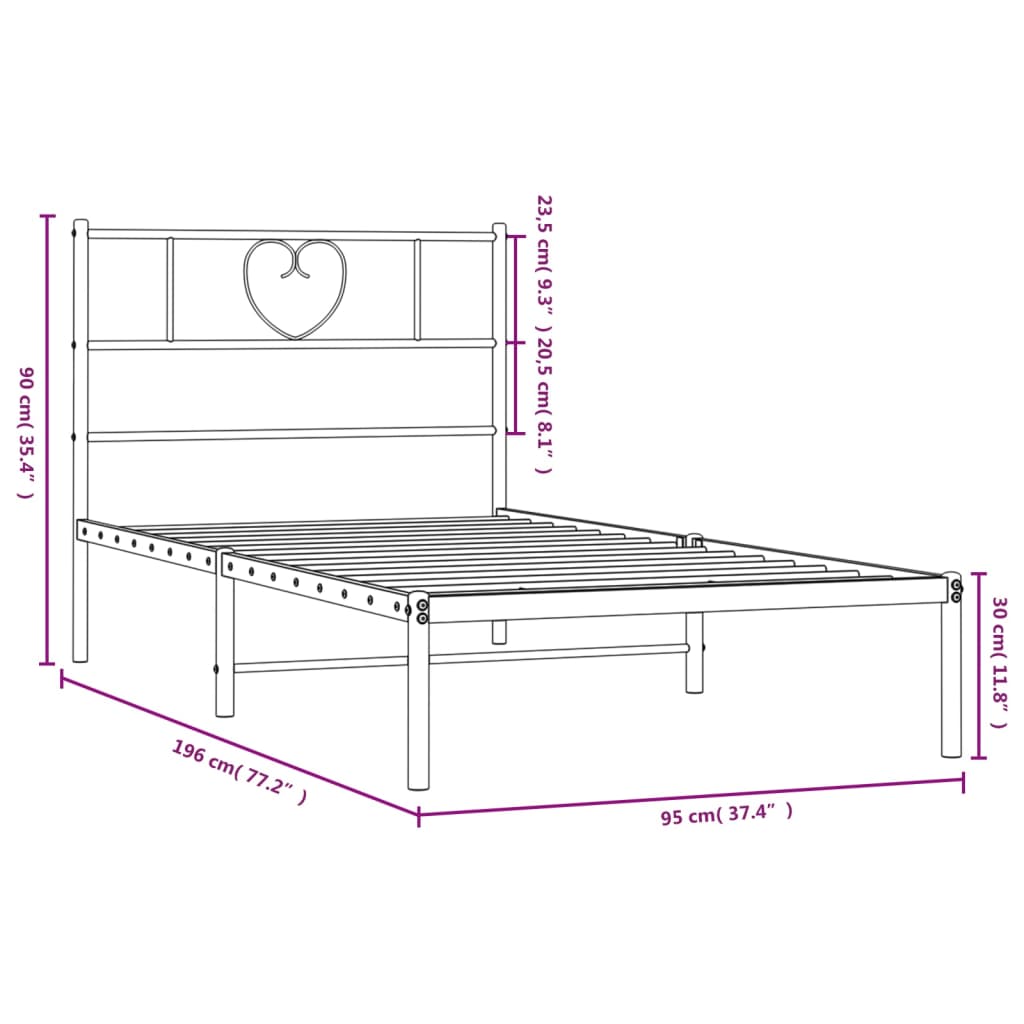 Metal Bed Frame Without Mattress