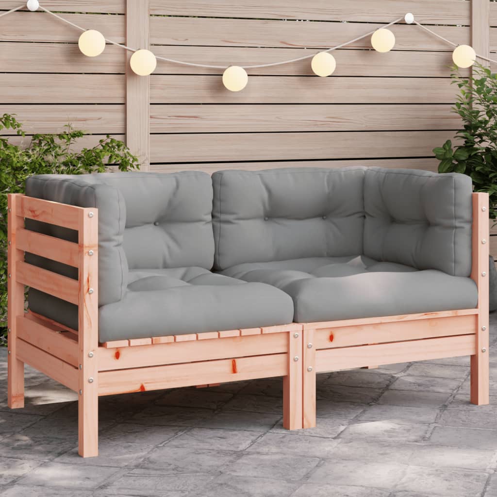 3 Piece Garden Lounge Set With Cream Cushions Solid Pinewood
