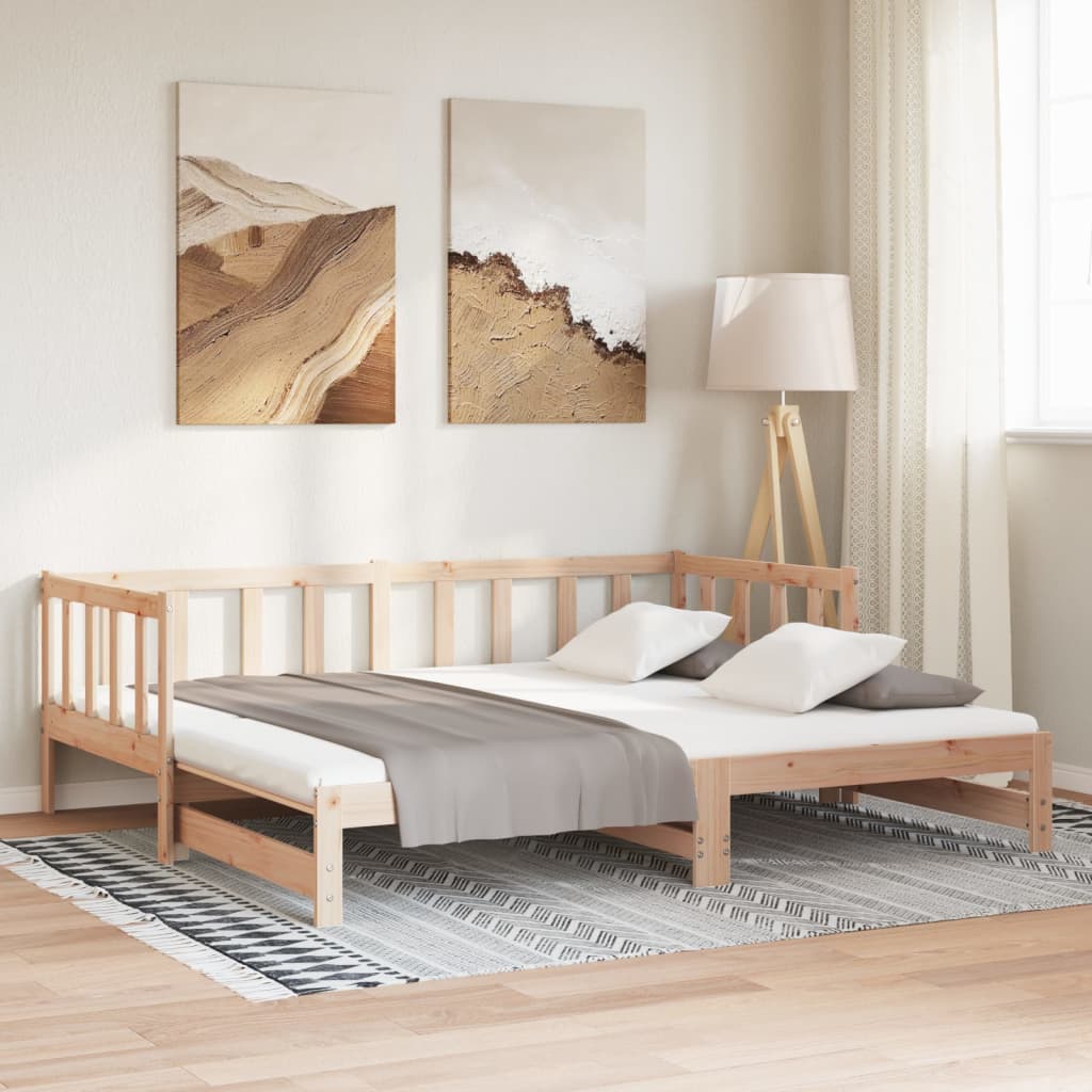 Day Bed With Trundle Without Mattress Solid Wood