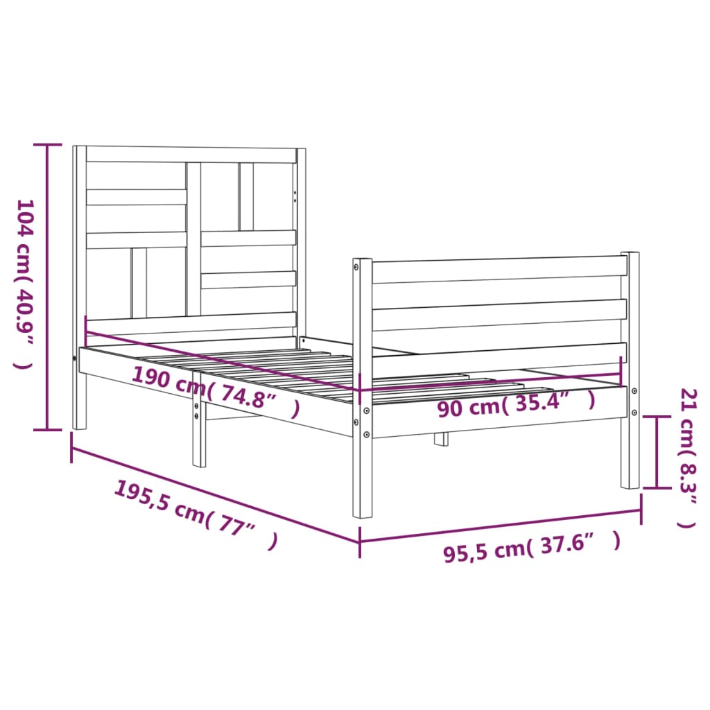 Bed Frame Without Mattress Solid Wood