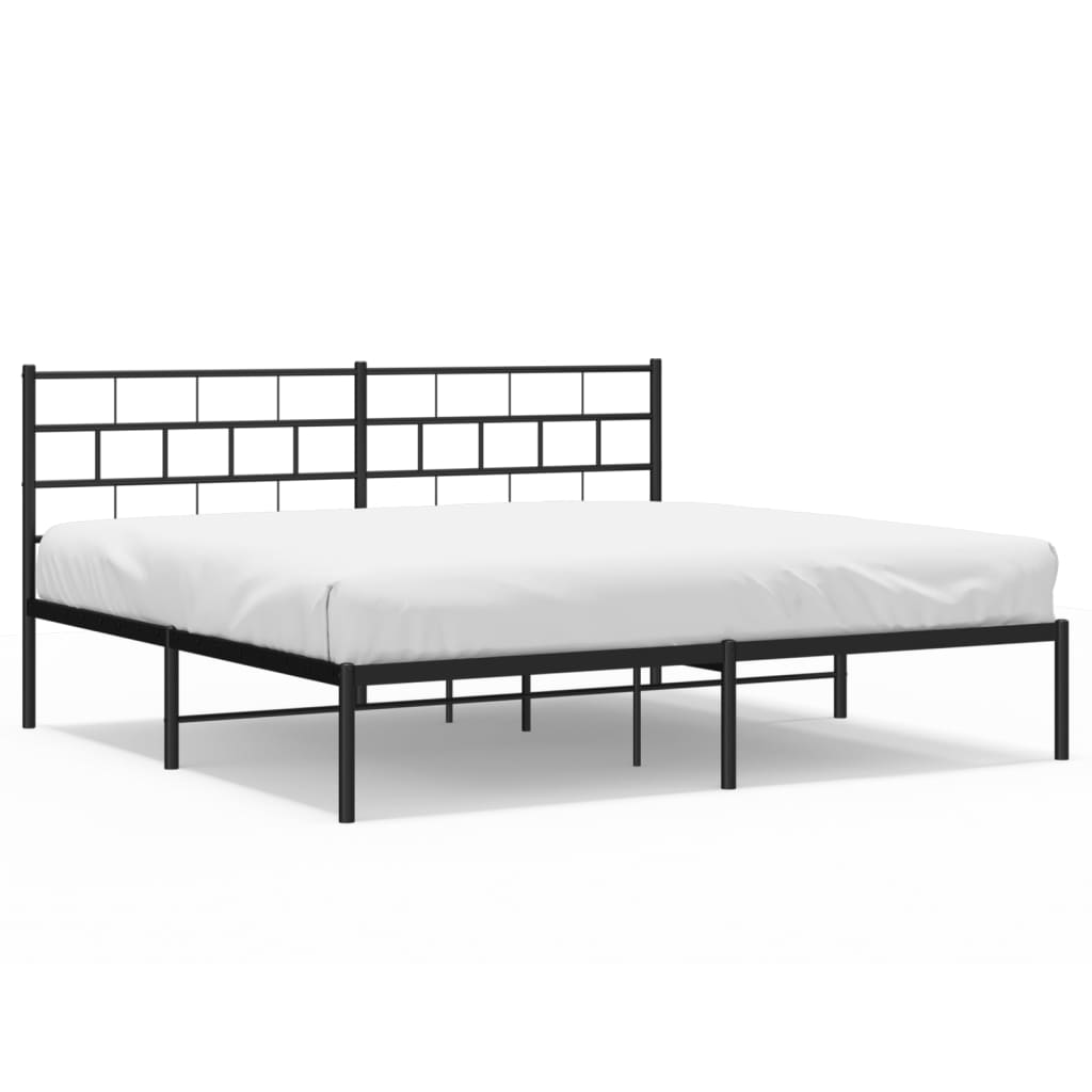 Metal Bed Frame Without Mattress 183X203 Cm King
