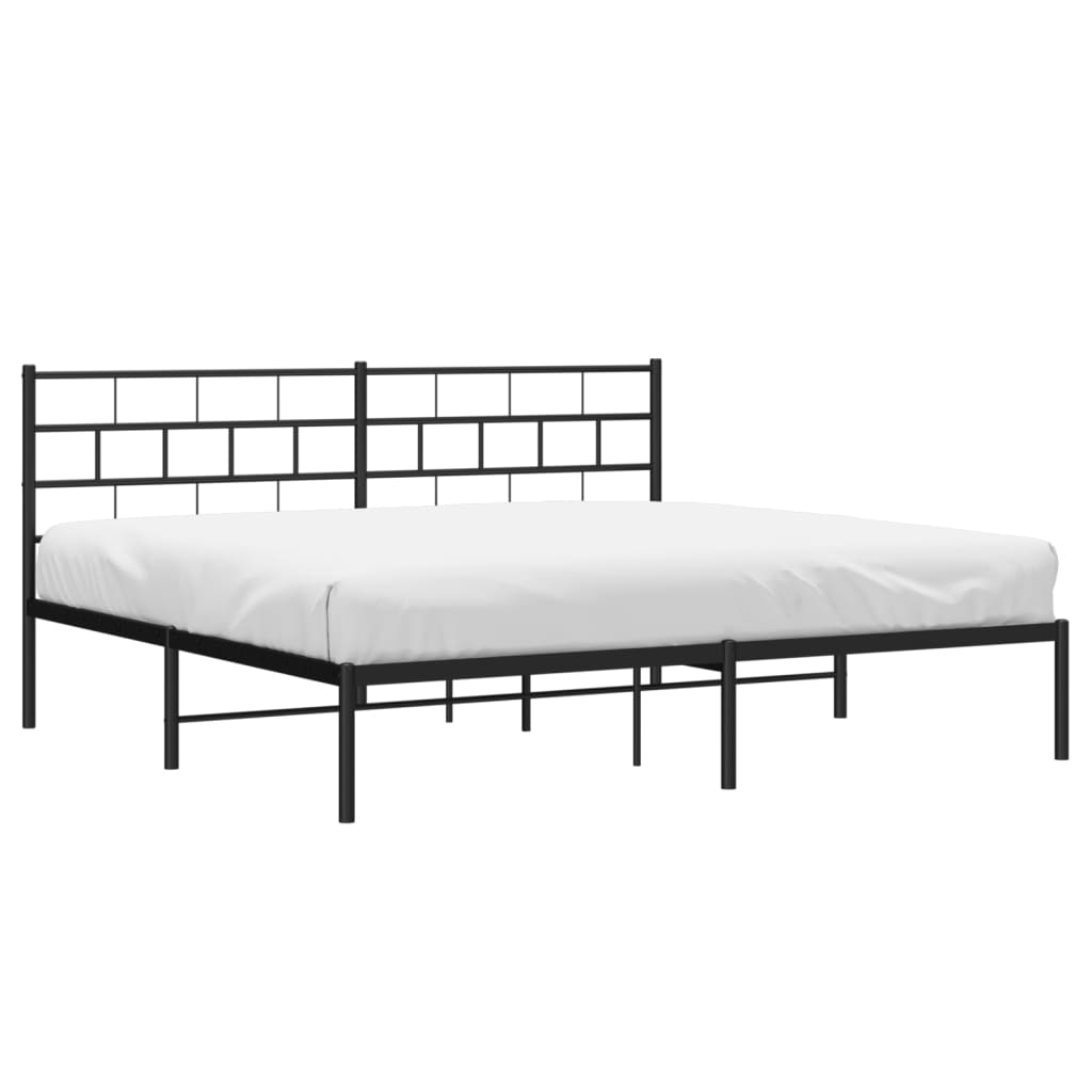 Metal Bed Frame Without Mattress 183X203 Cm King