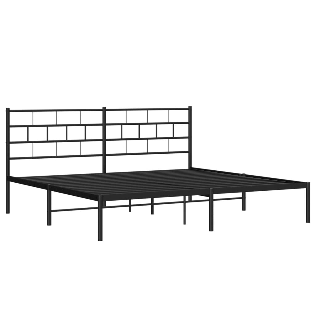 Metal Bed Frame Without Mattress 183X203 Cm King
