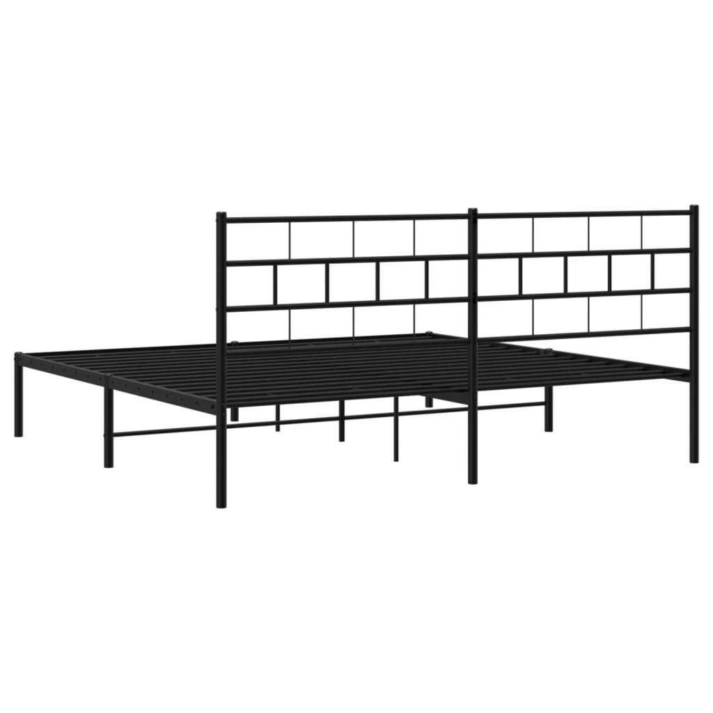 Metal Bed Frame Without Mattress 183X203 Cm King