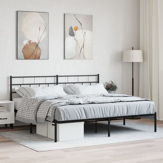 Metal Bed Frame Without Mattress 183X203 Cm King