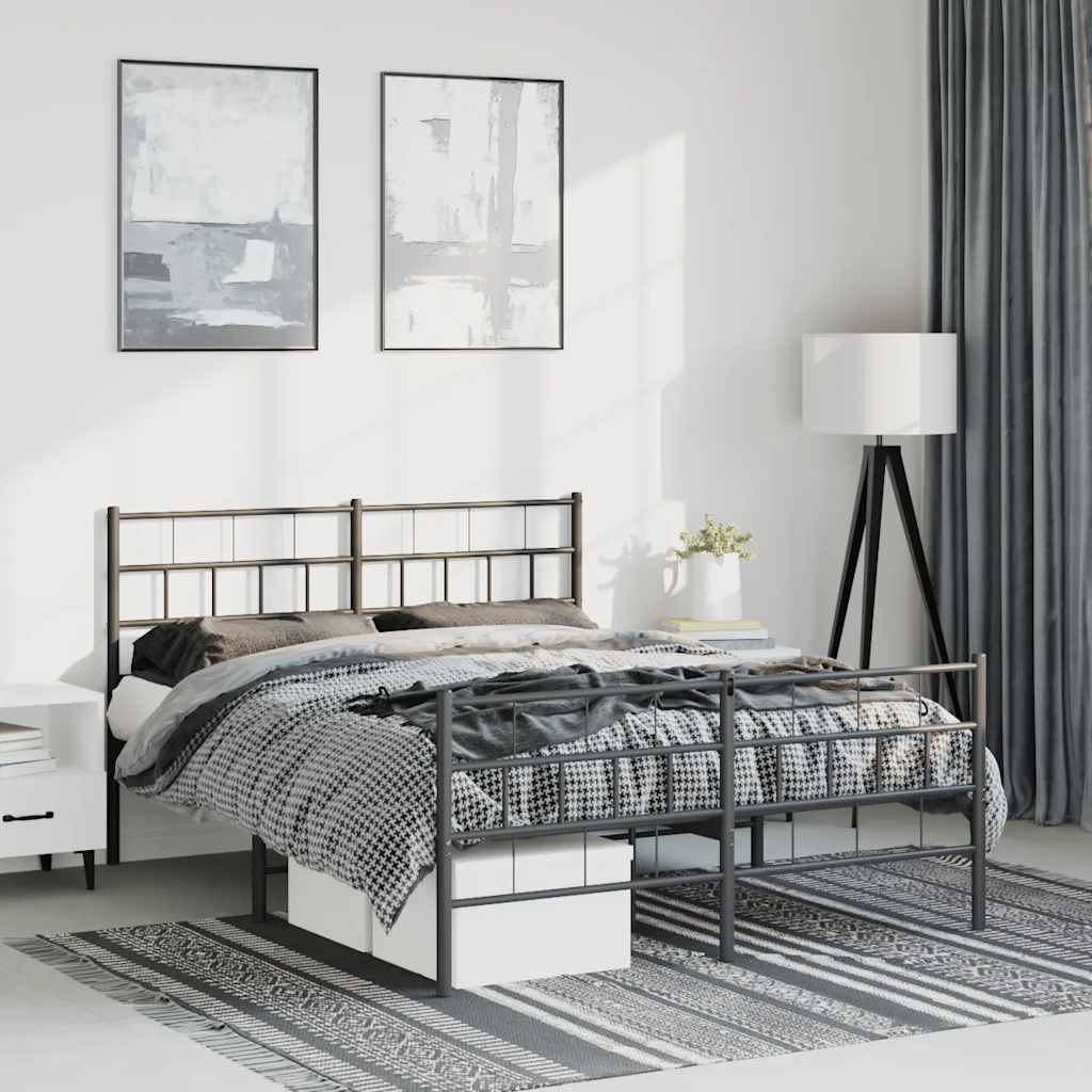 Metal Bed Frame Without Mattress 183X203 Cm King