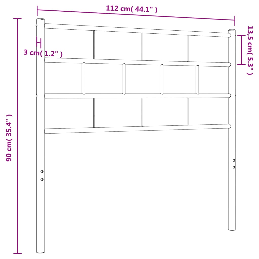 Metal Headboard King Single