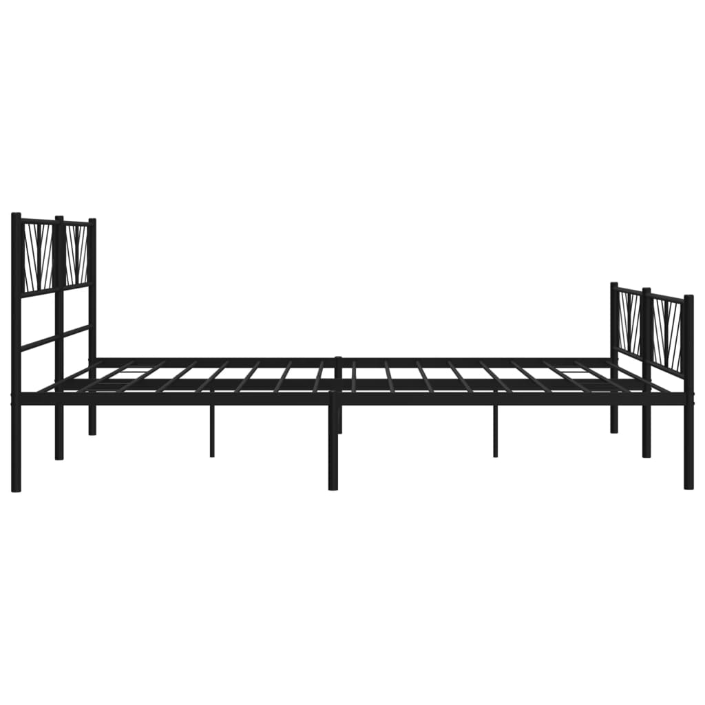 Metal Bed Frame Without Mattress With Footboard 183X203 Cm King