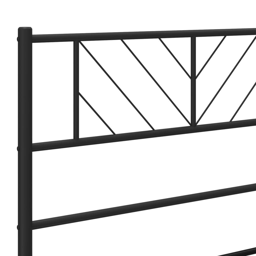Metal Bed Frame Without Mattress With Footboard 183X203 Cm King