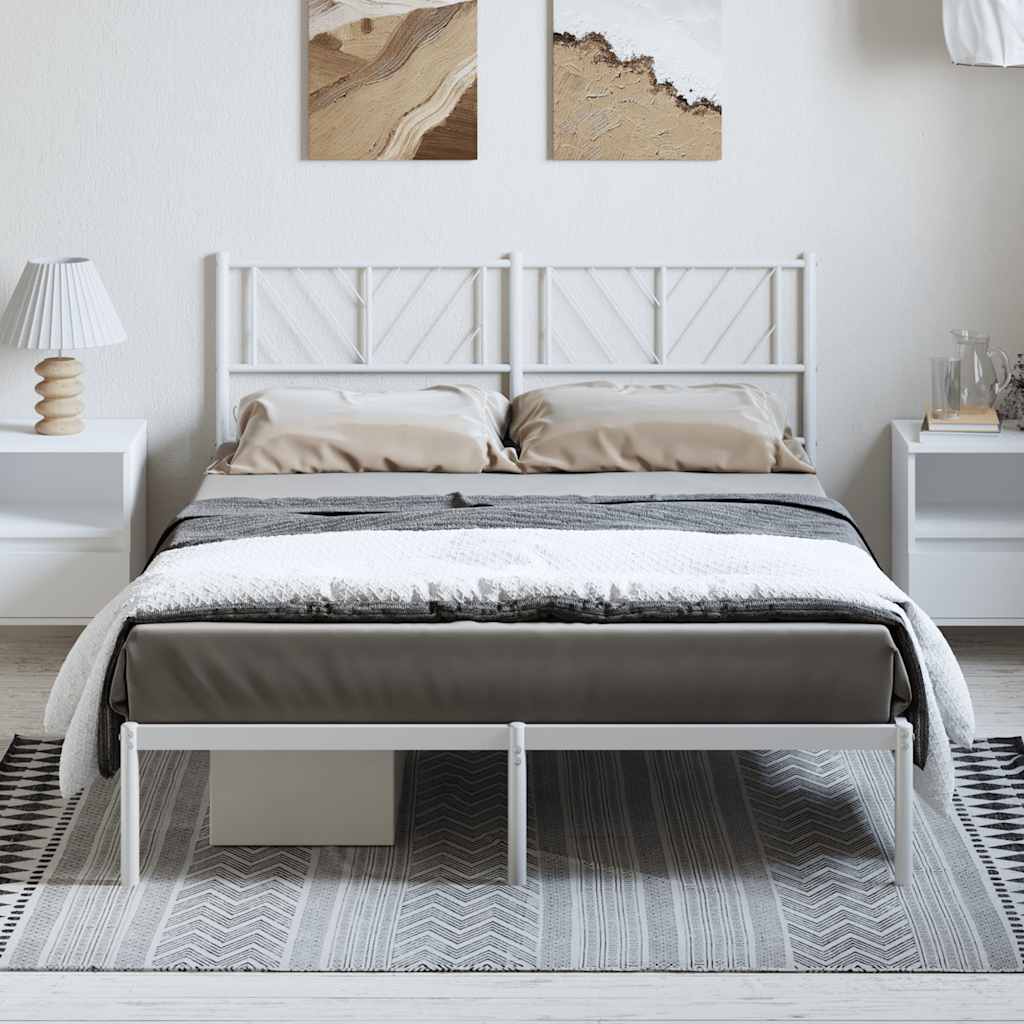 Metal Bed Frame Without Mattress With Footboard 183X203 Cm King
