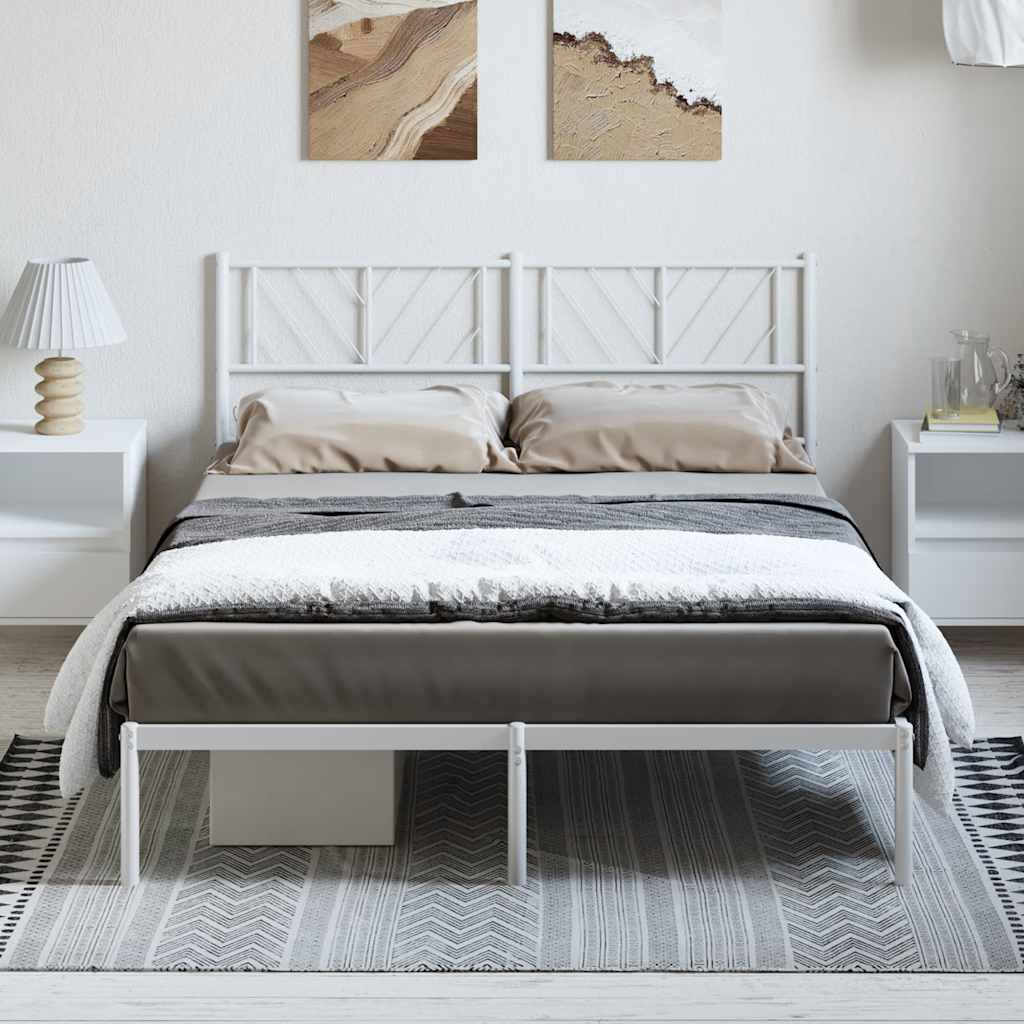 Metal Bed Frame Without Mattress With Footboard 183X203 Cm King