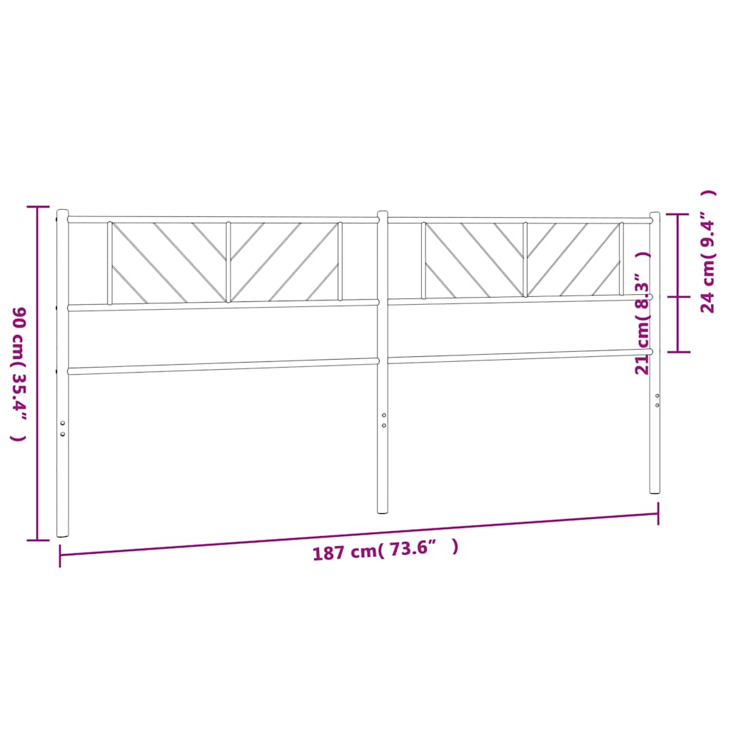 Metal Headboard 183 Cm King