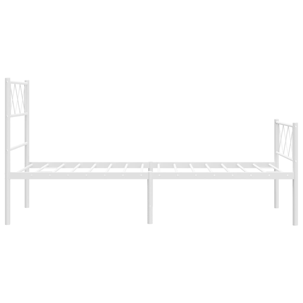 Metal Bed Frame Without Mattress With Footboard