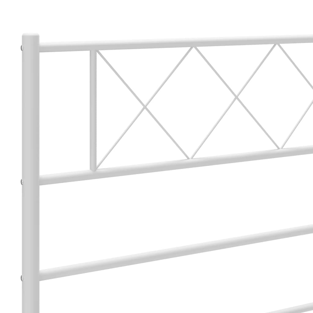 Metal Bed Frame Without Mattress With Footboard