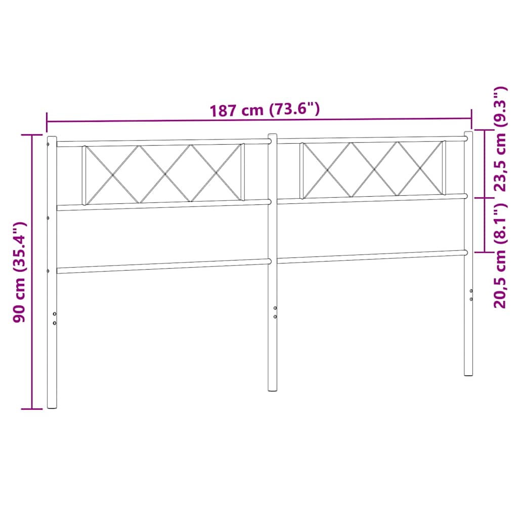 Metal Headboard 183 Cm King
