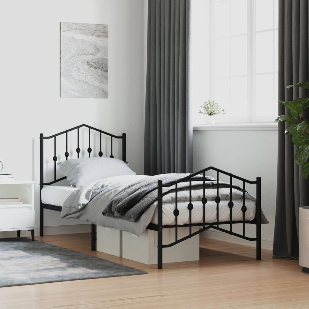 Metal Bed Frame Without Mattress 183X203 Cm King