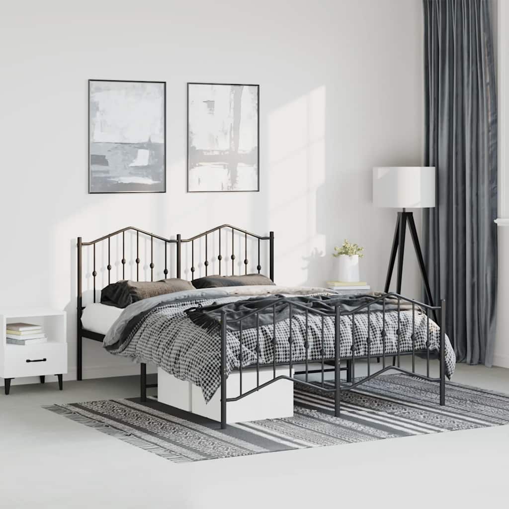 Metal Bed Frame Without Mattress 183X203 Cm King