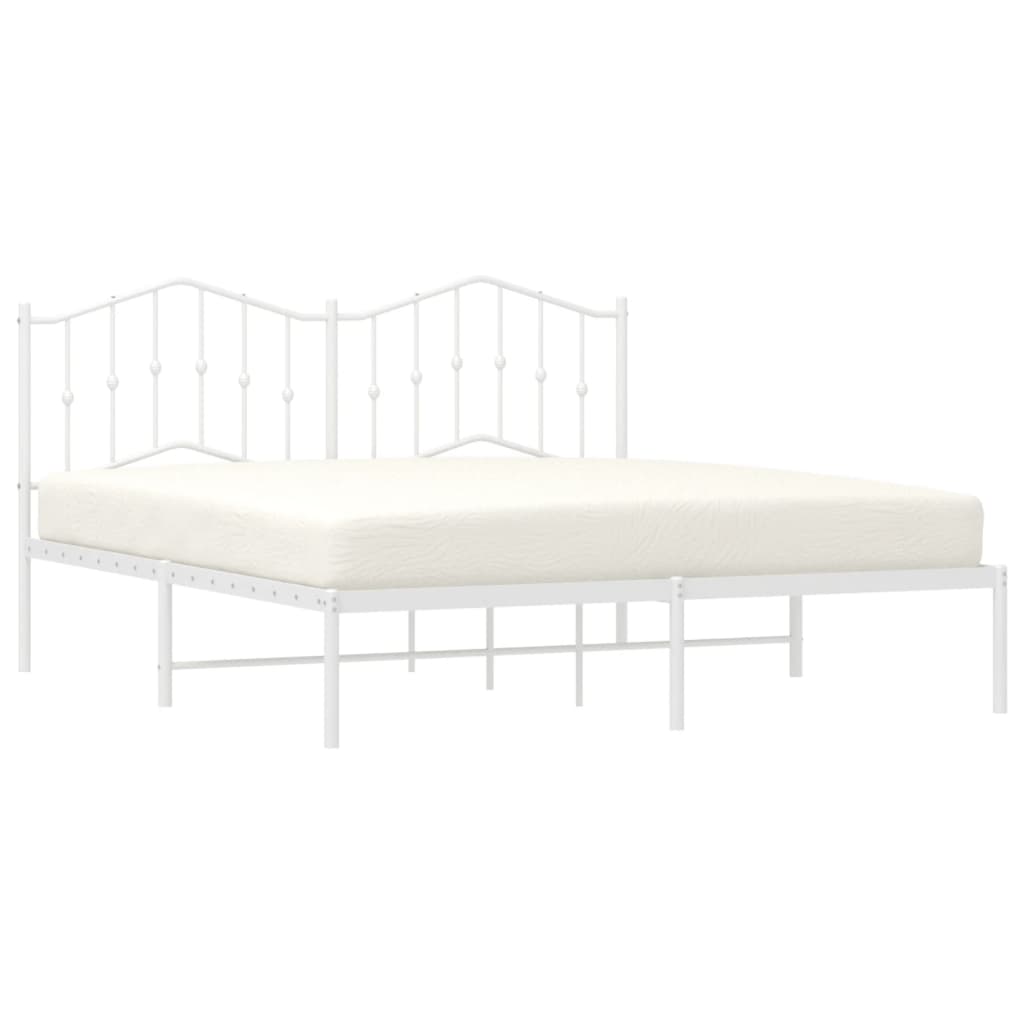 Metal Bed Frame Without Mattress 183X203 Cm King