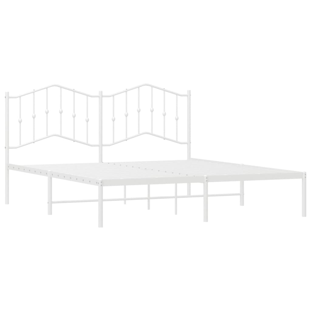 Metal Bed Frame Without Mattress 183X203 Cm King