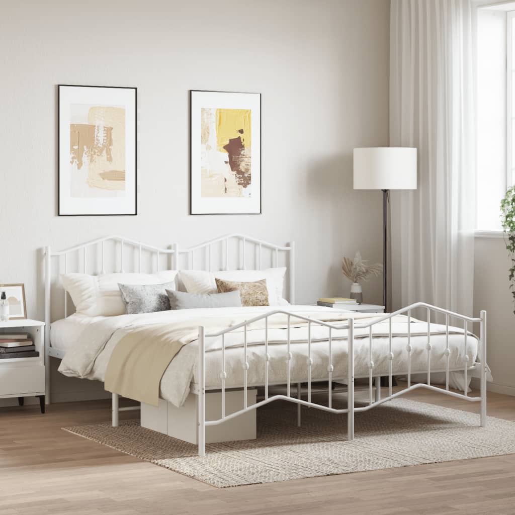 Metal Bed Frame Without Mattress 183X203 Cm King