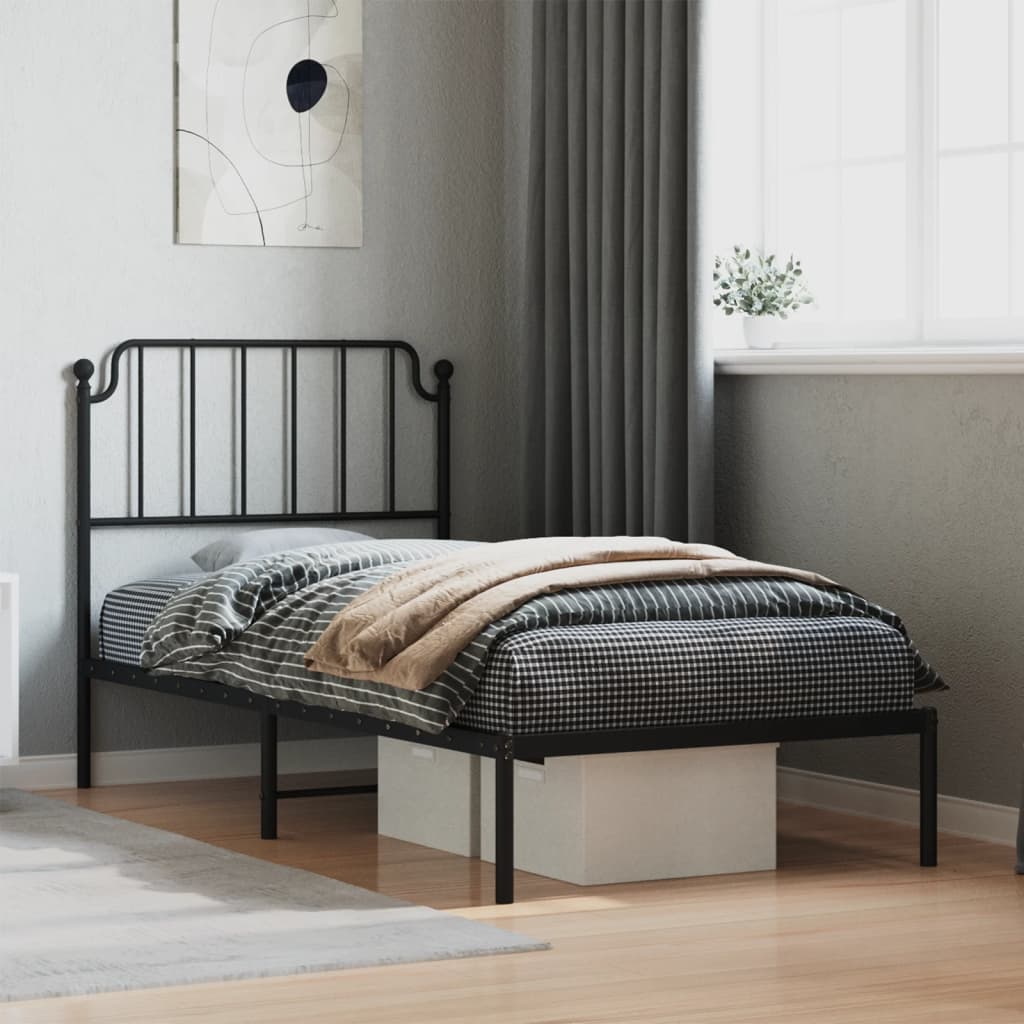 Metal Bed Frame Without Mattress With Footboard