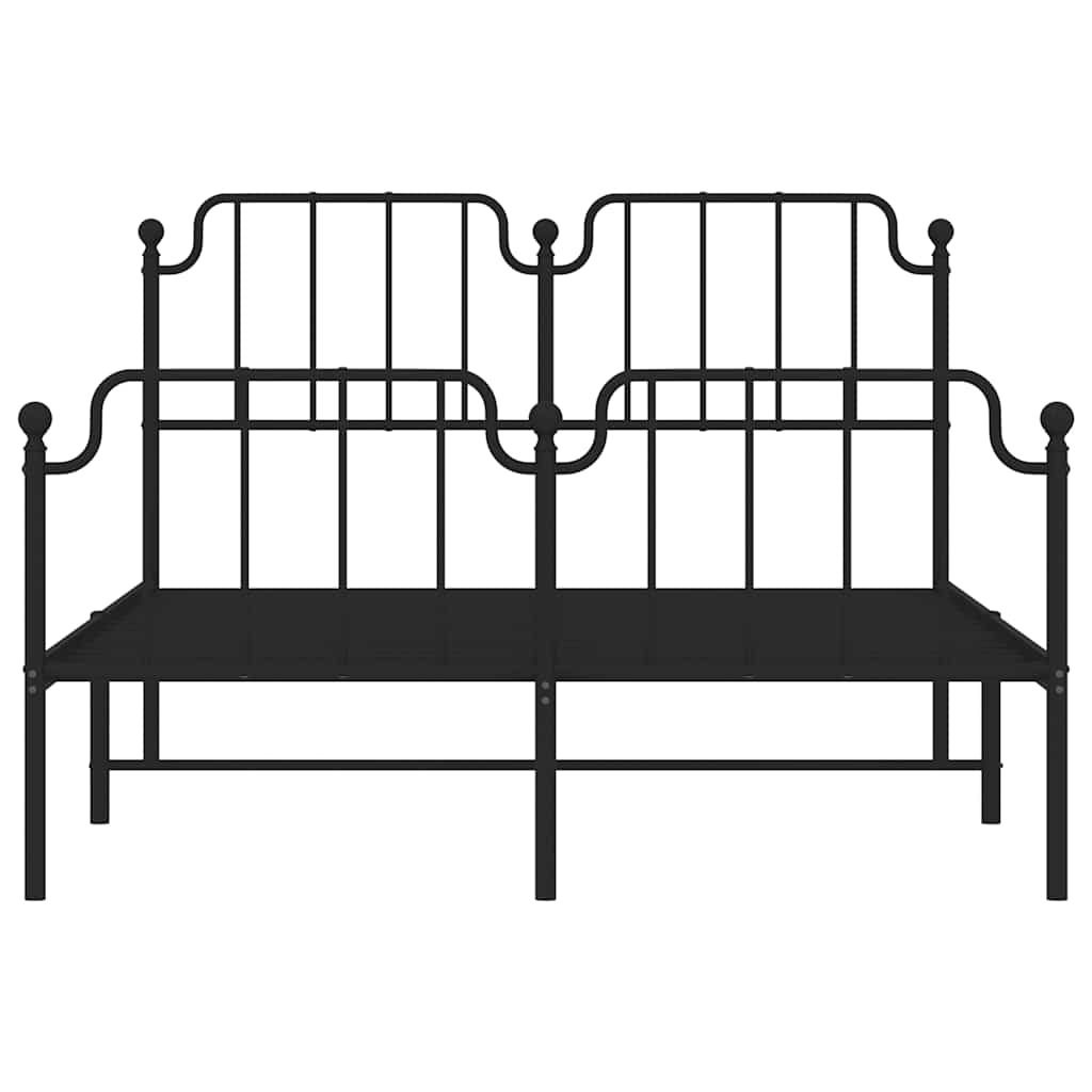 Metal Bed Frame Without Mattress With Footboard