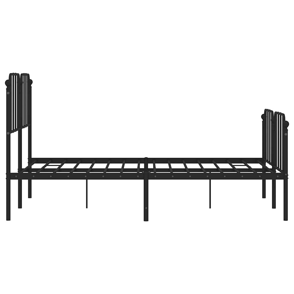 Metal Bed Frame Without Mattress With Footboard