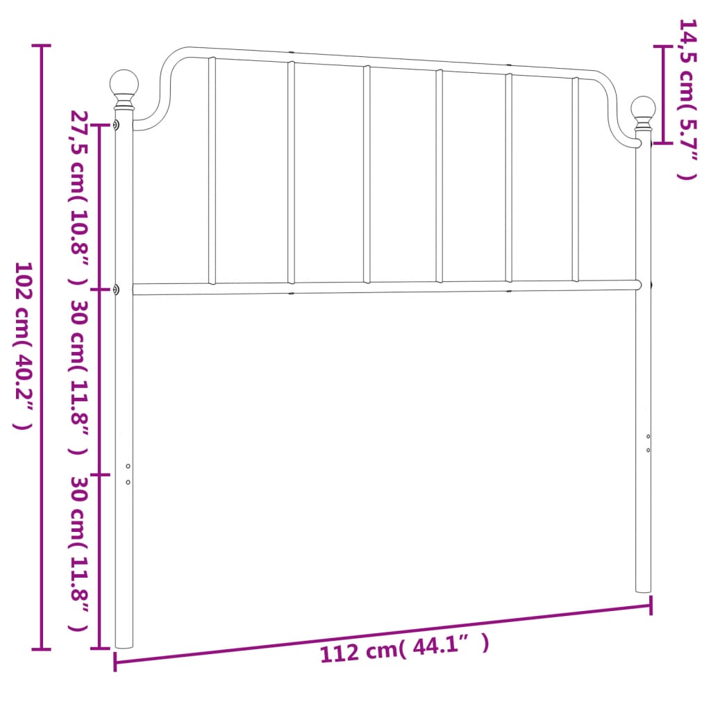 Metal Headboard King Single