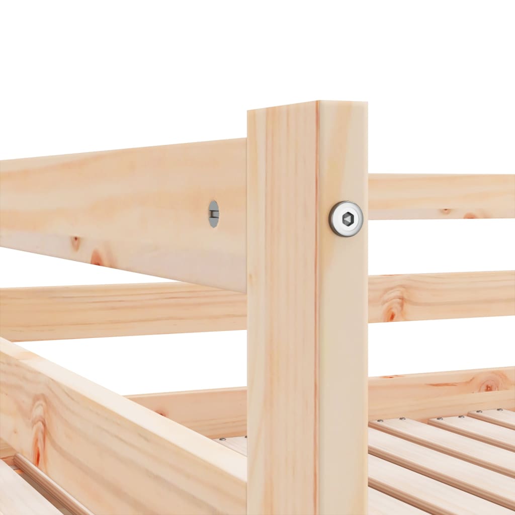 Day Bed With Trundle Without Mattress 90X190 Cm Solid Wood