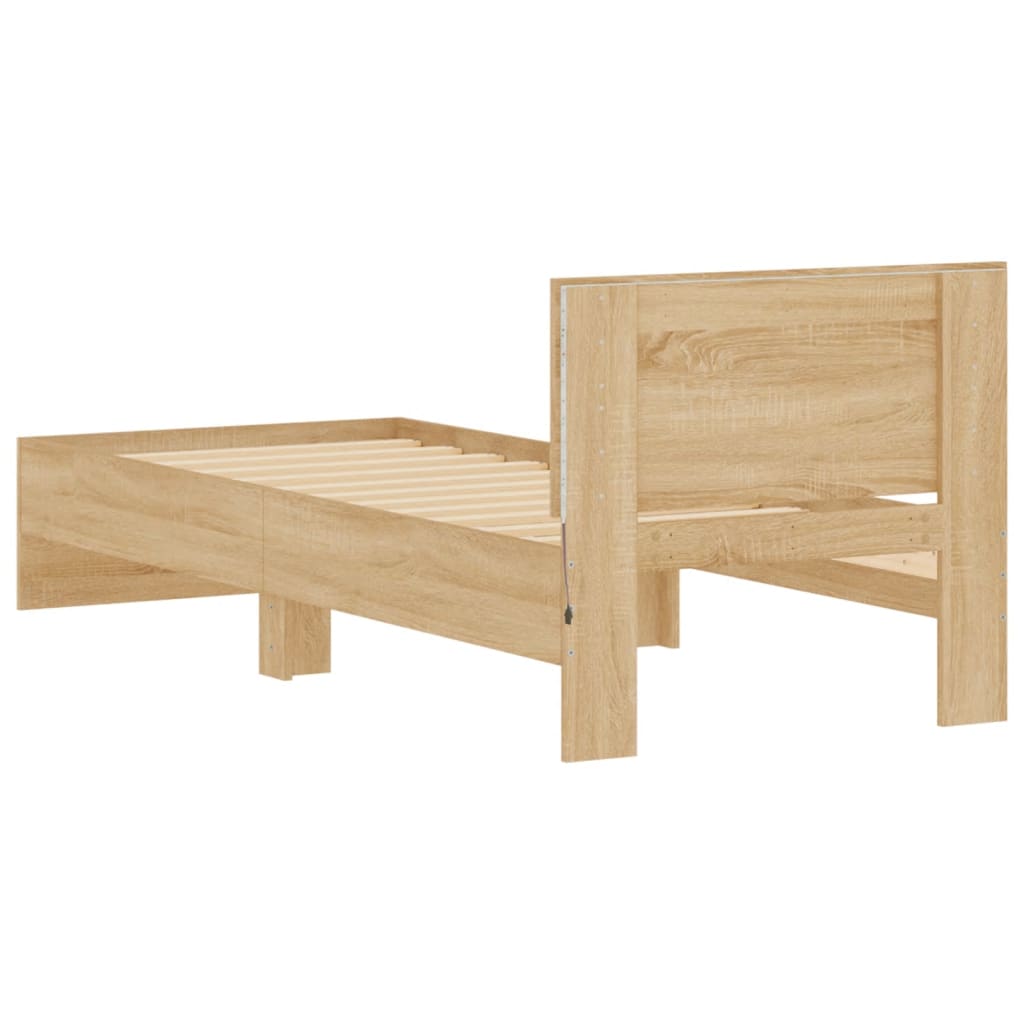 Bed Frame Without Mattress With Led Lights