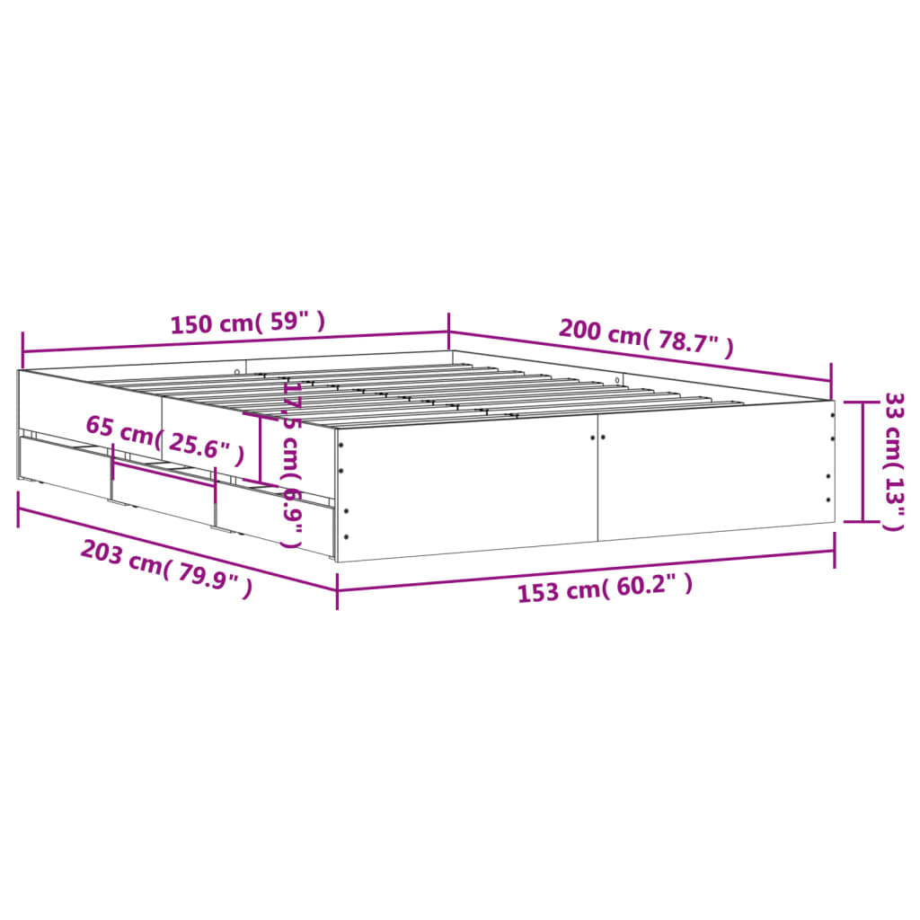 Bed Frame With Drawers Without Mattress
